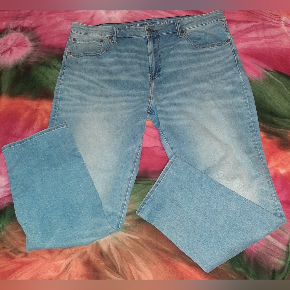 Men's American Eagle Airflex+ Athletic Blue Jeans 38 X 30 - Picture 3 of 7